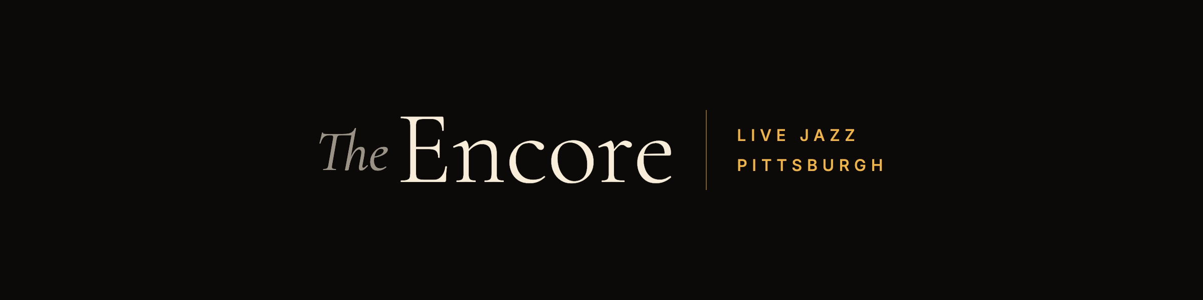 The Encore horizontal lockup on night black