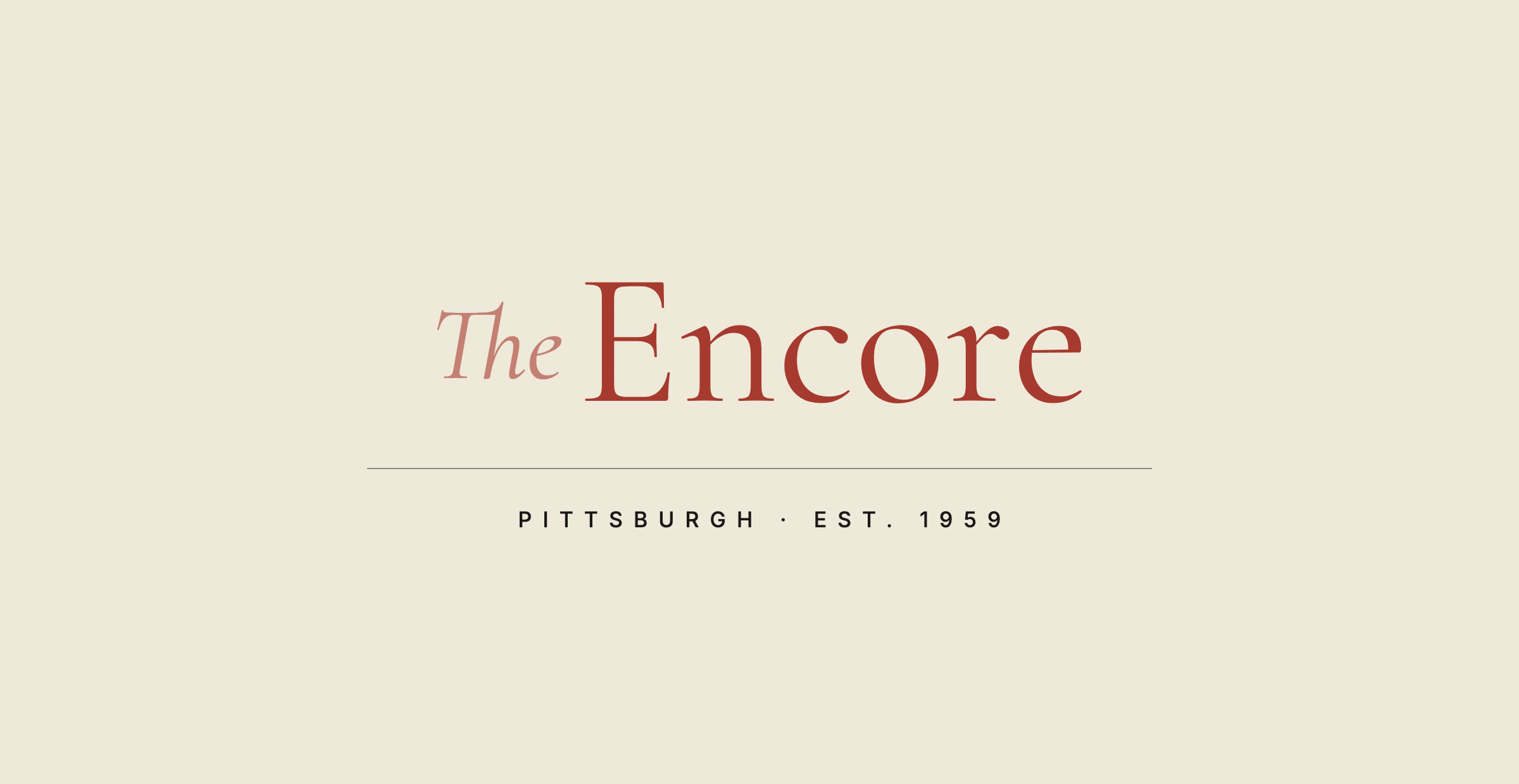 The Encore full lockup on sleeve cream
