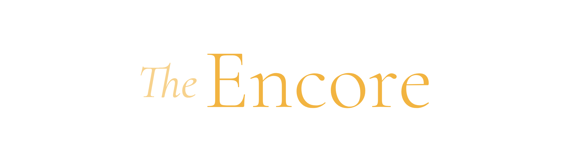 The Encore wordmark in amber